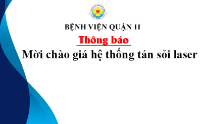Thông báo mời chào giá hệ thống tán sỏi laser